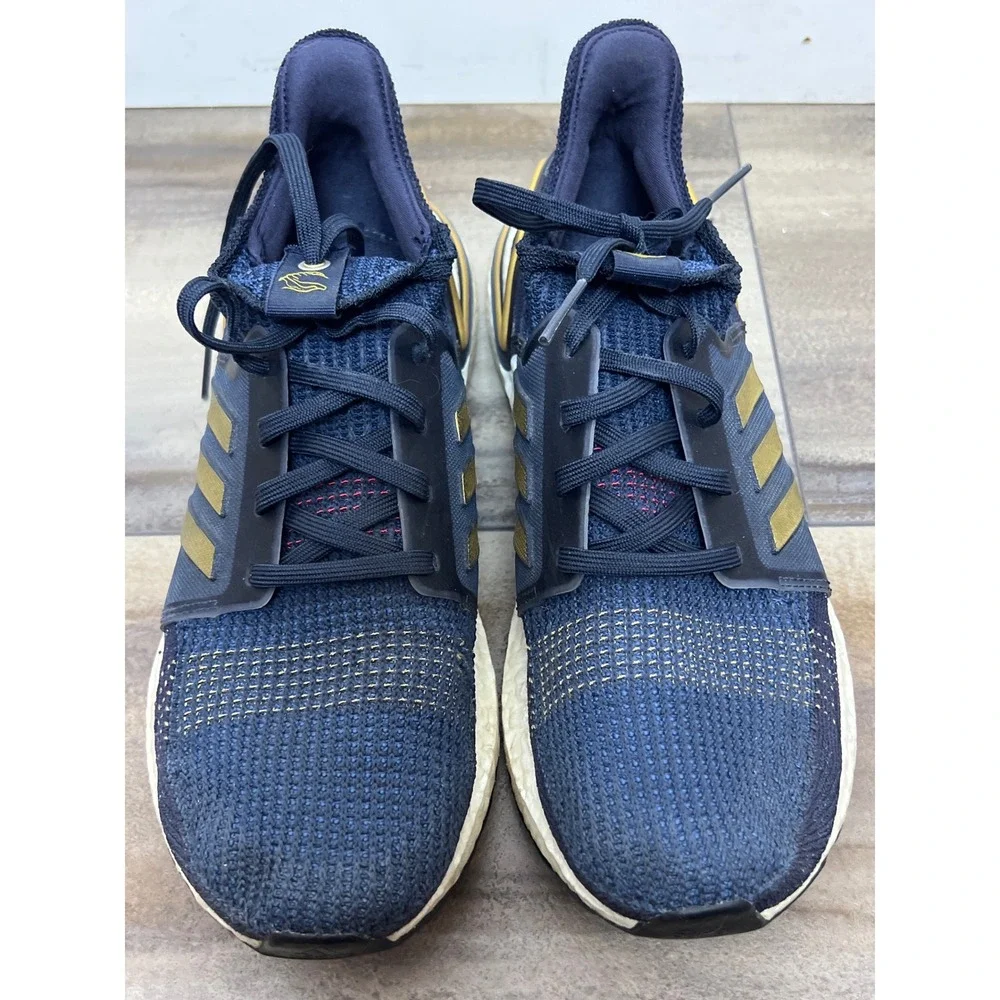 Adidas Ultraboost 2020 Men Navy Gold Road Running‎ Gym Athletic Shoes 10 FY0376